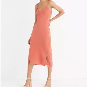 Madewell Silk Slip Dress in Dusty Rose